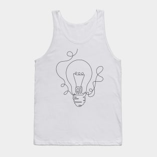 Continuous Line Lightbulb Tank Top